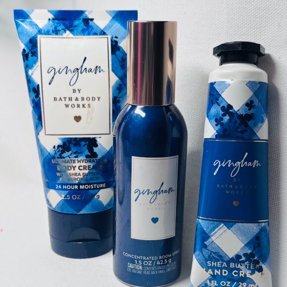 Bath & Body Works Other - Blue Gingham Collection by BBW